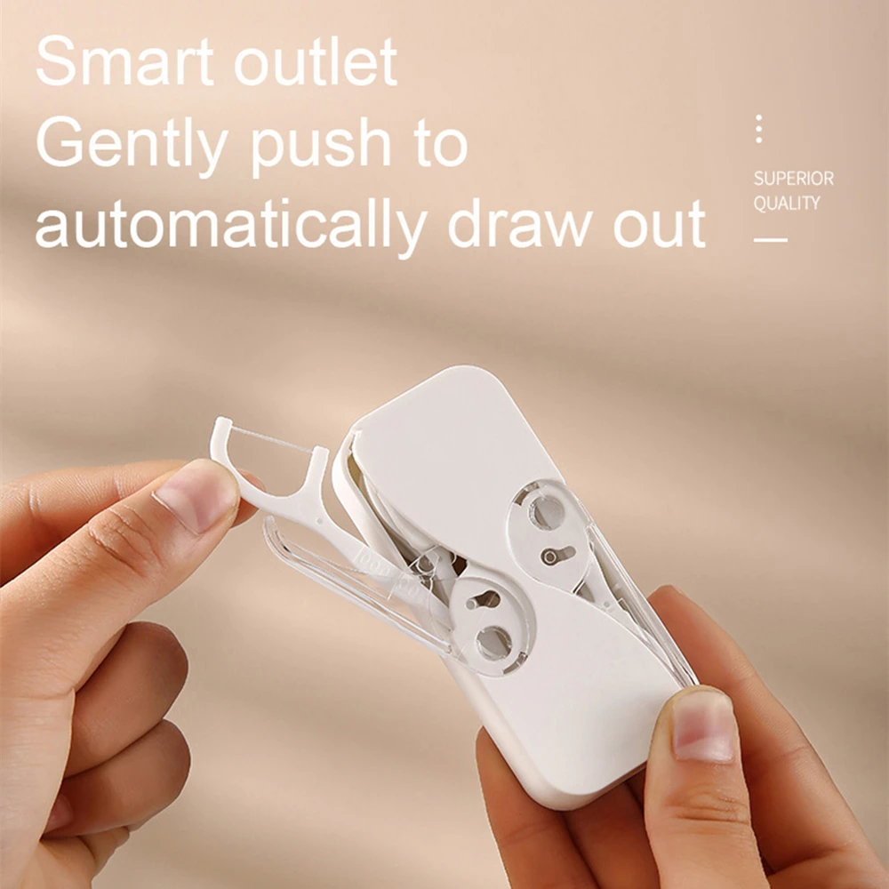 

Dental Floss Portable Case Dental Floss Dispenser Automatic Dental Floss Picks Cases Teeth Cleaning Floss Storage Box