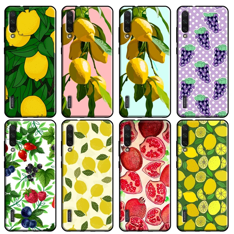 Summer fruit lemon peach grapes Case For POCO X3 M3 F2 Pro Case For Xiaomi Mi 11 A1 A2 A3 Mi Note 10 Lite Mi 10T 9T Pro Coque