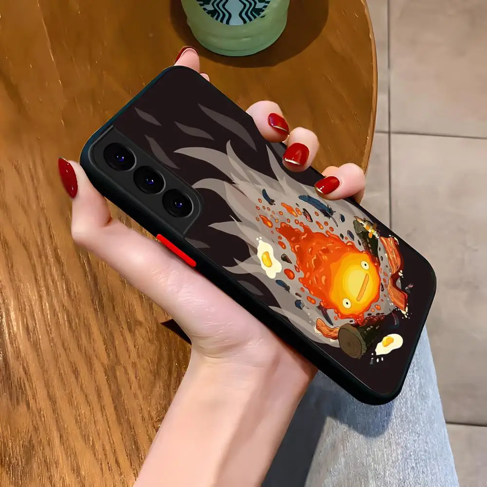 Funda de teléfono Howls Moving Castle Studio Ghibli para Samsung S25 S22 S24 S23 S21 FE Plus Ultra Skin Feel