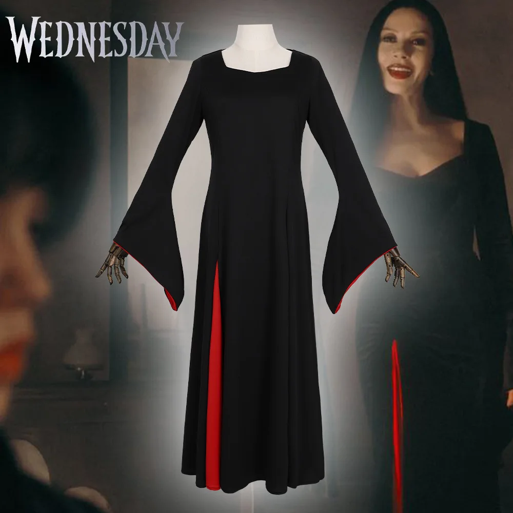 أزياء الهالوين التأثيرية للبالغين من عائلة آدامز مورتيشيا الأربعاء الموسم 2 أزياء الأداء