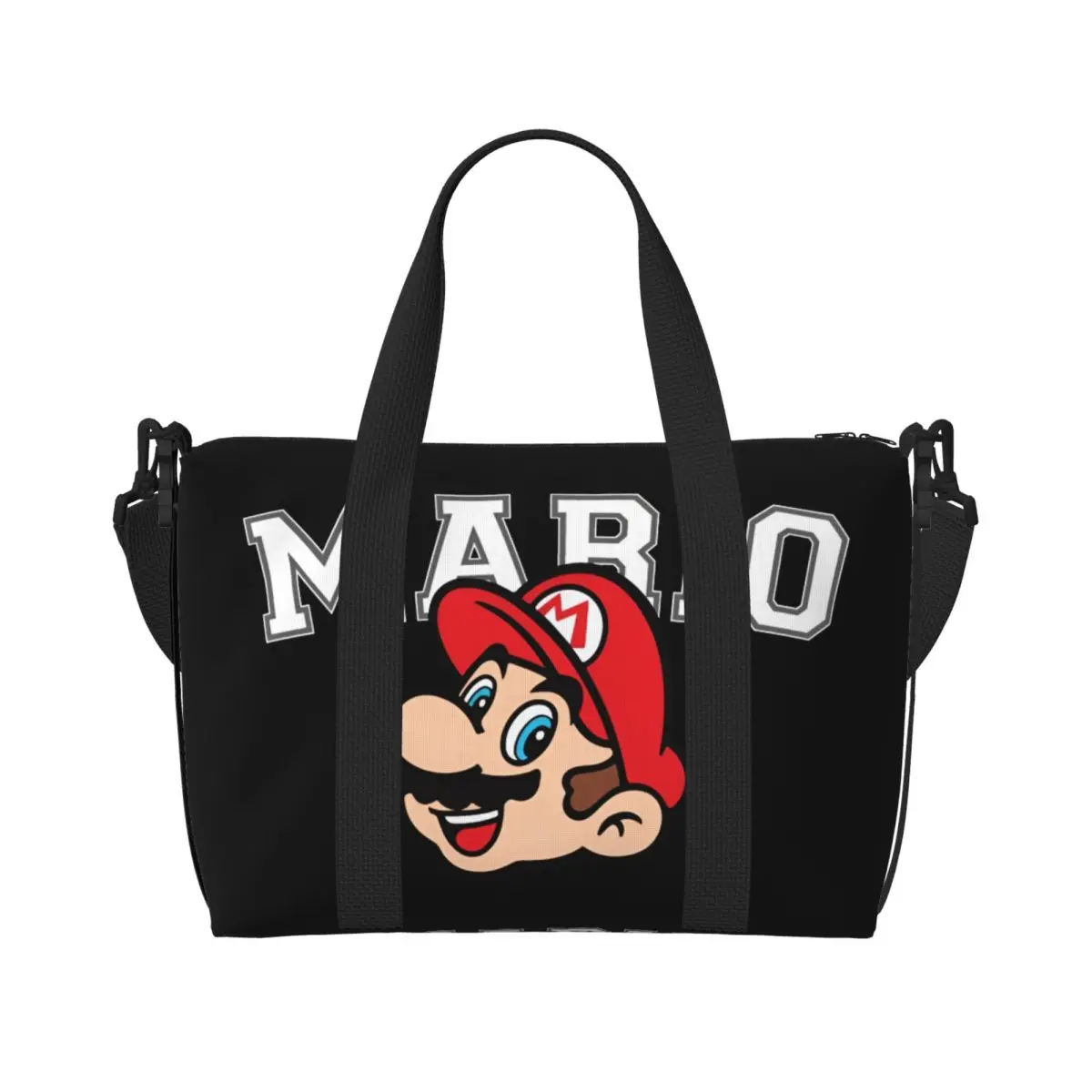 

Сумка-шоппер Custom M-Marios Groceries для женщин, большая вместительная сумка с милым мультяшным аниме-принтом, для спортзала, пляжа, путешествий