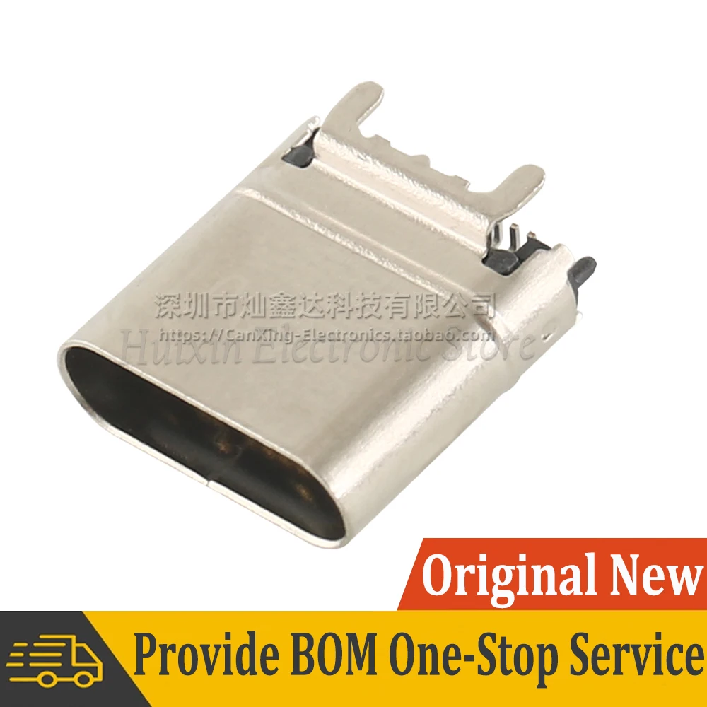 5pcs Type C 24 Pin Female Vertical SMT Socket Connector Jack USB 3.1 Type-C DIP24 180°angle two way High Definition Transmission