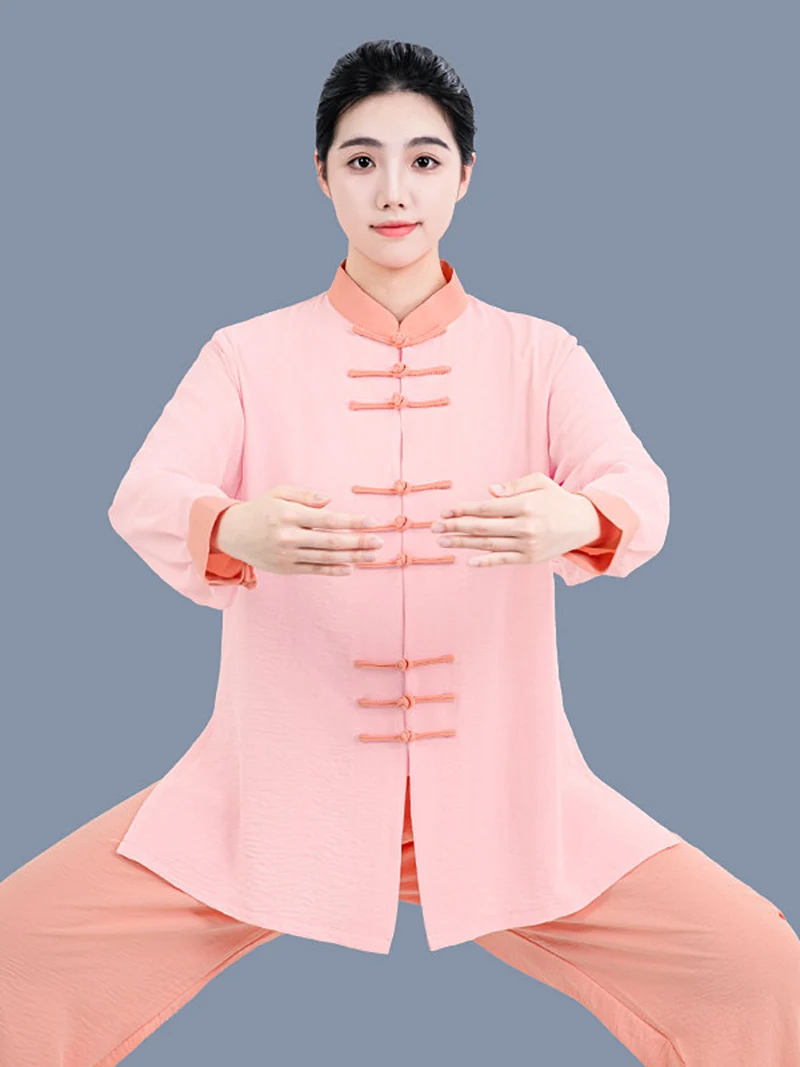 Women's Tai Chi Suit New Arrival Summer Short Sleeve Baduanjin Martial Arts Training & Performance Wear 2-Piece Set for Adults