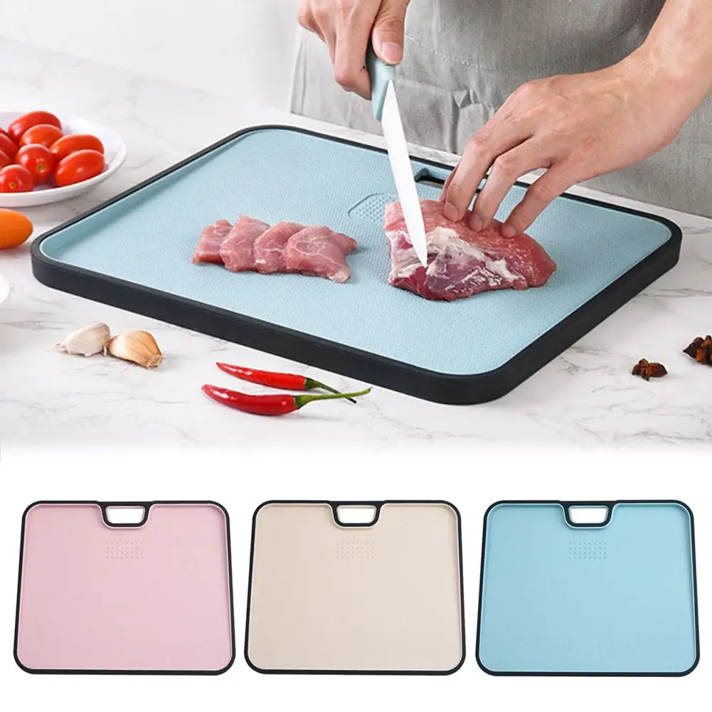 

Wheat Straw Cutting Board Multi -function Double -sided Chopping Fruit Cutting Plastic Board Kitchen Household Board Thicke X0G1