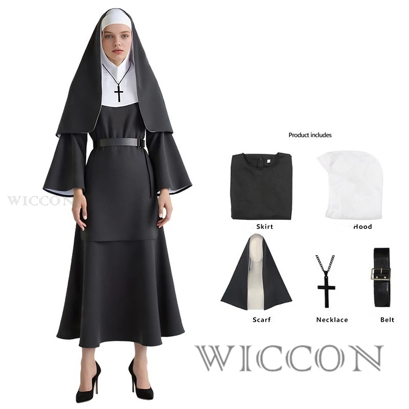 Disfraz adulto The Conjuring Nun Valak disfraz de Cosplay disfraz de mujer aterradora hombre torcido disfraces de halloween