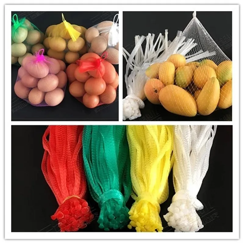 

50pcs 50cm length Thickened and enlarged plastic mesh bag Potato fruit Supermarket bag Fruit Vegetable Egg Snack bag Net buckle