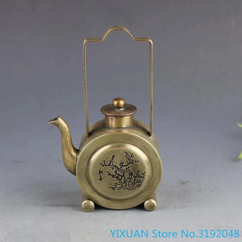 

Pure copper ornament small water pot white four treasures drop