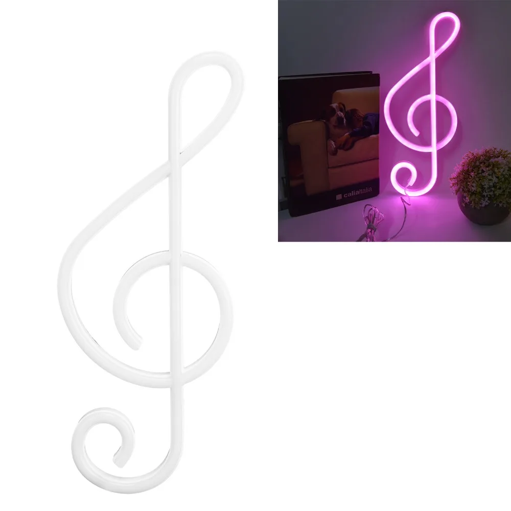 

Modern Music Note Shape Neon Light Pink Light USB or Battery Powered LED Neon Light 5V 1W Neon Lamp Living Room Decor