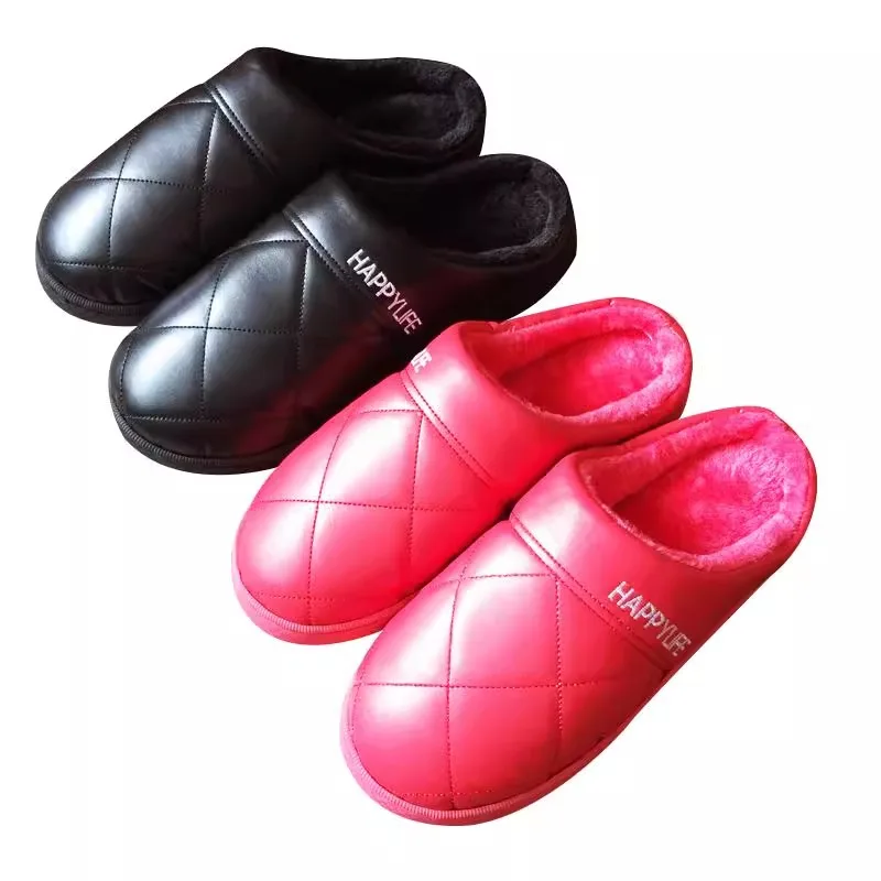 New cotton slippers for men autumn and winter home thick bottom anti slip for couples plush warm slippers for women winter