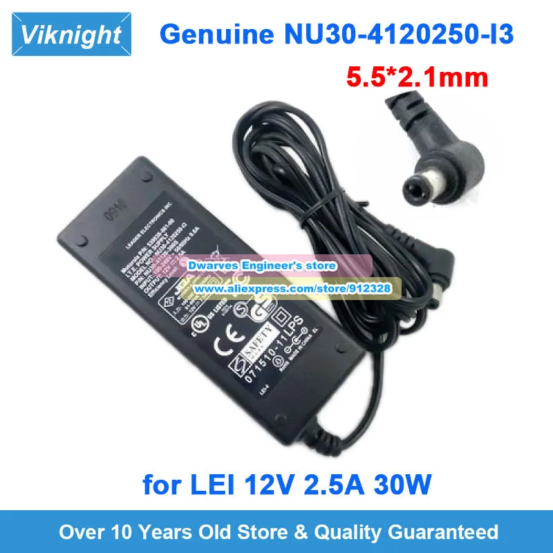 Genuine NU30-4120250-I3 12V 2.5A 30W AC Adapter for APD CHECKPOINT IP 1100 HKC T2000PRO M2000 T3000 T3600 TM230 TM300 VIP 1200