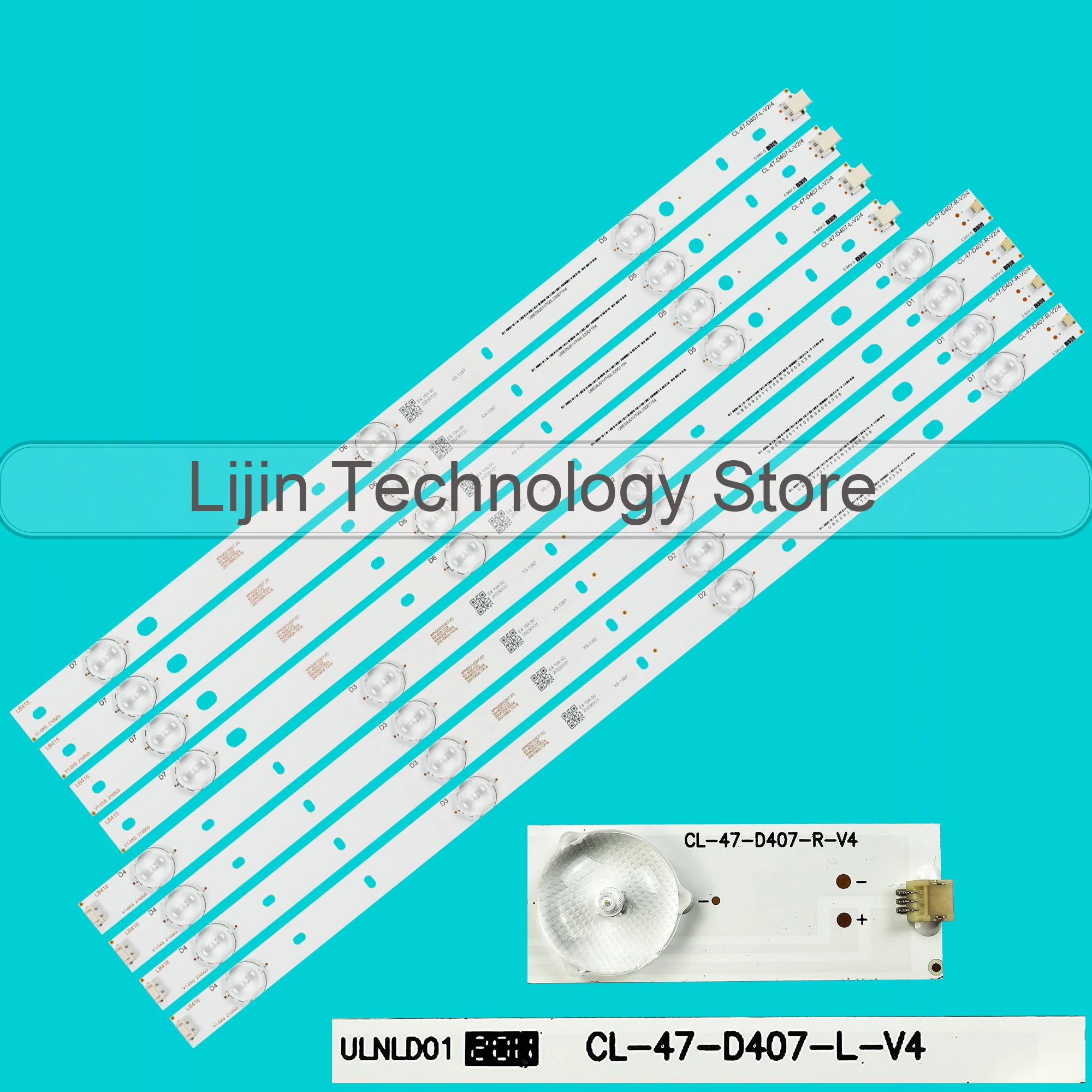 

LED strip For CL-47-D407-R-V4 CL-47-D407-L-V4 47PFG417 47PFG4109/78 47PFL3188 PT470H1-DUJFFE 47PFG4178 47PFL3198H 47PFL5708/F7