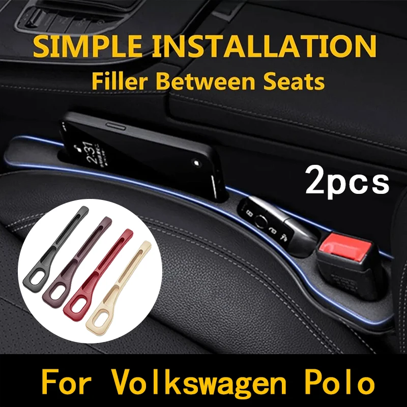 Autositz-Lückenfüller zwischen den Sitzen, Fugen-Innendekoration, 2 Stück, für Volkswagen VW Polo 6R 6N 6N2 6C 9N 9N3 Rline R Line