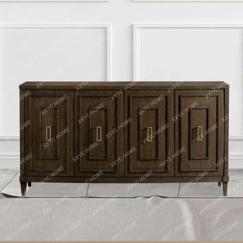 log color old retro porch cabinet loft wind locker four-door storage cabinet