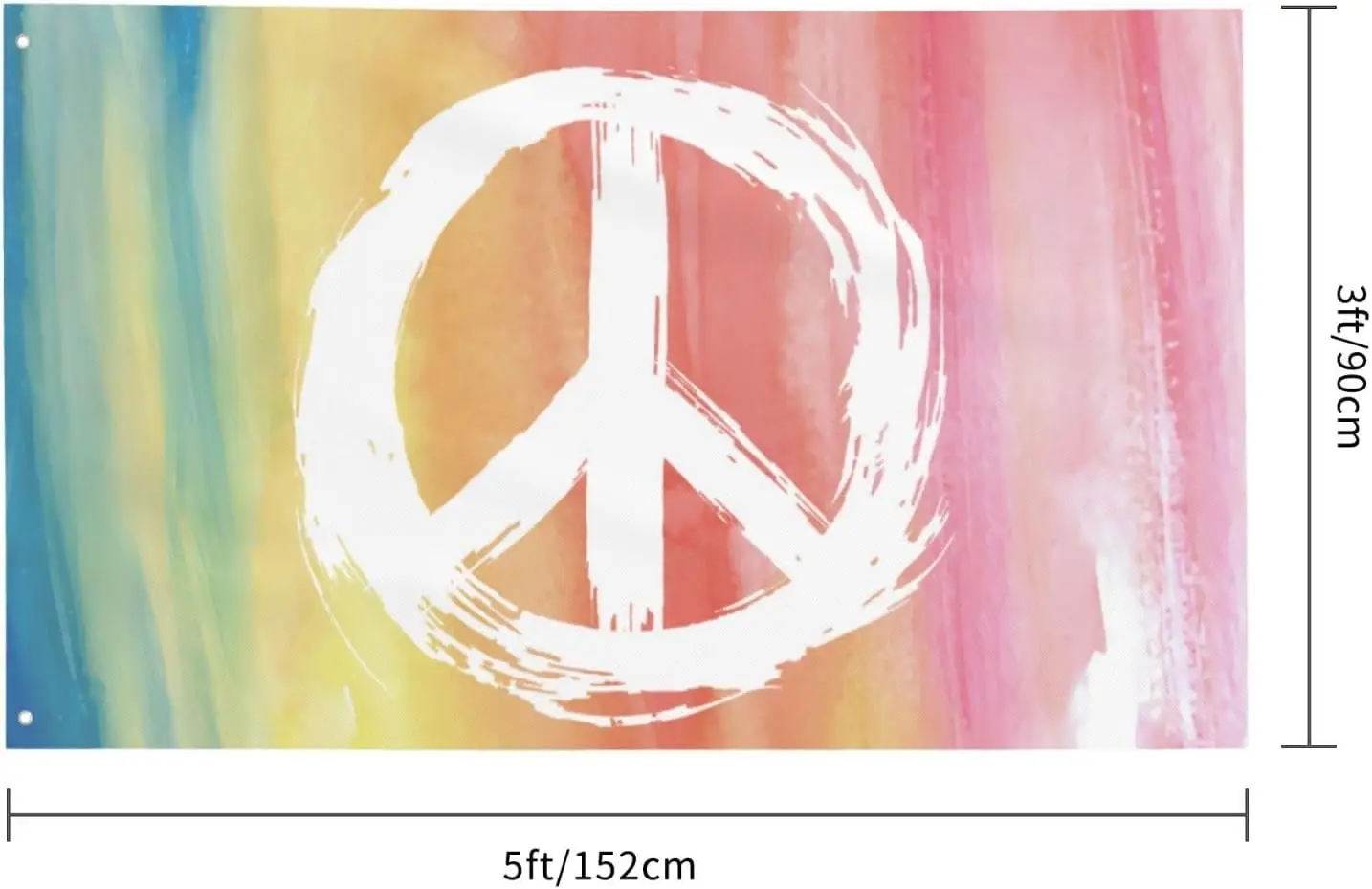 Flagicts 100% Polyester Peace Flags
