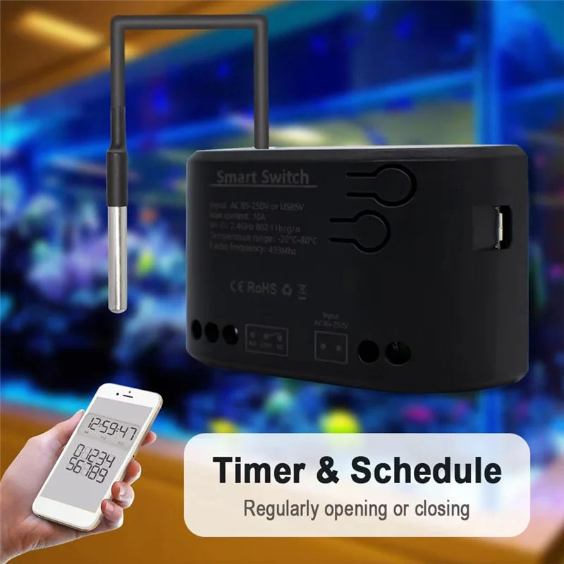 A93P Smart Switch Tuya Wifi Interruptor de temperatura inteligente Interruptor inteligente com sensor de termostato