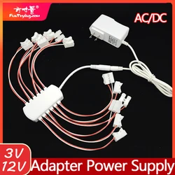 3v/12v ac/dc fonte de alimentação do adaptador com 12 portas usb plug saída de potência portátil para a lâmpada modelo/railway/railroad/train layout