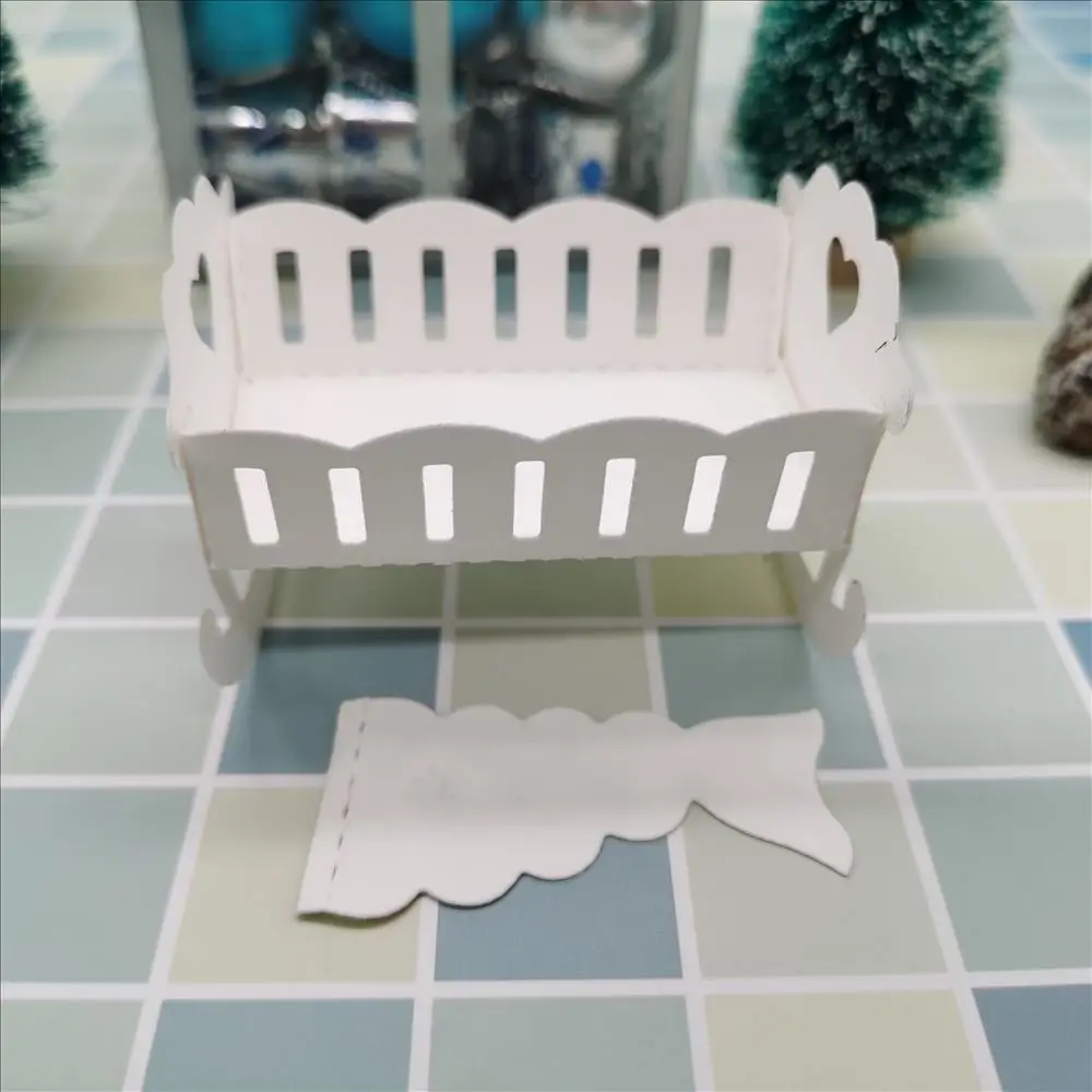 3D Cradle Scrapbooking wykrojniki szablon do wytłaczania formy ze stali węglowej dekoracje świąteczne rzemiosło wykrojniki 2024 nowości