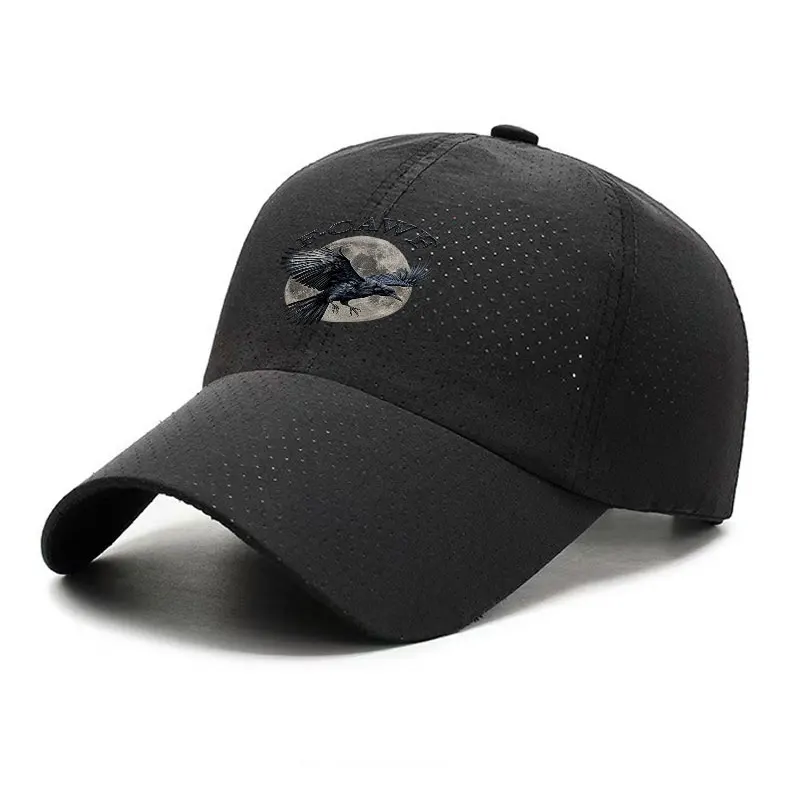 Crow Moon Quick Dry Baseball Cap Retro Street Casual Hat