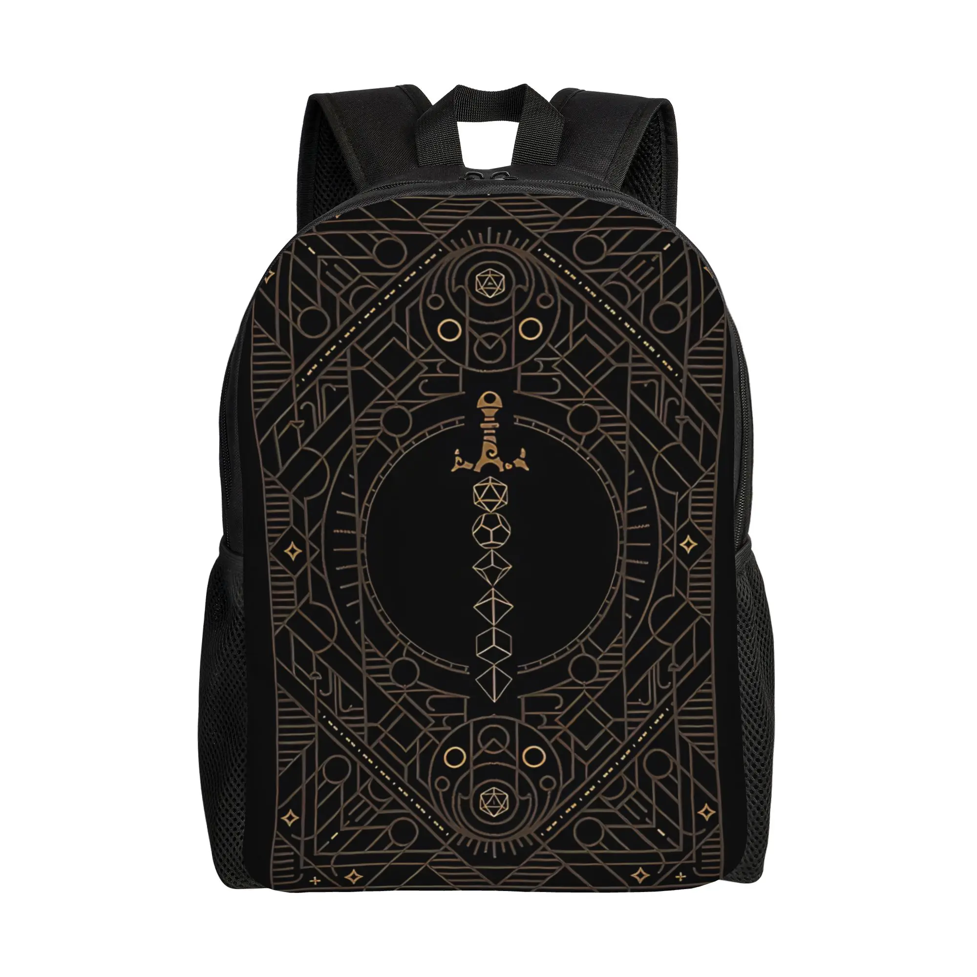 DND Polyhedral Dice Sword Schoolbag Men Sporty Daily mochila Large Capacity Laptop Bag Back To School Season
