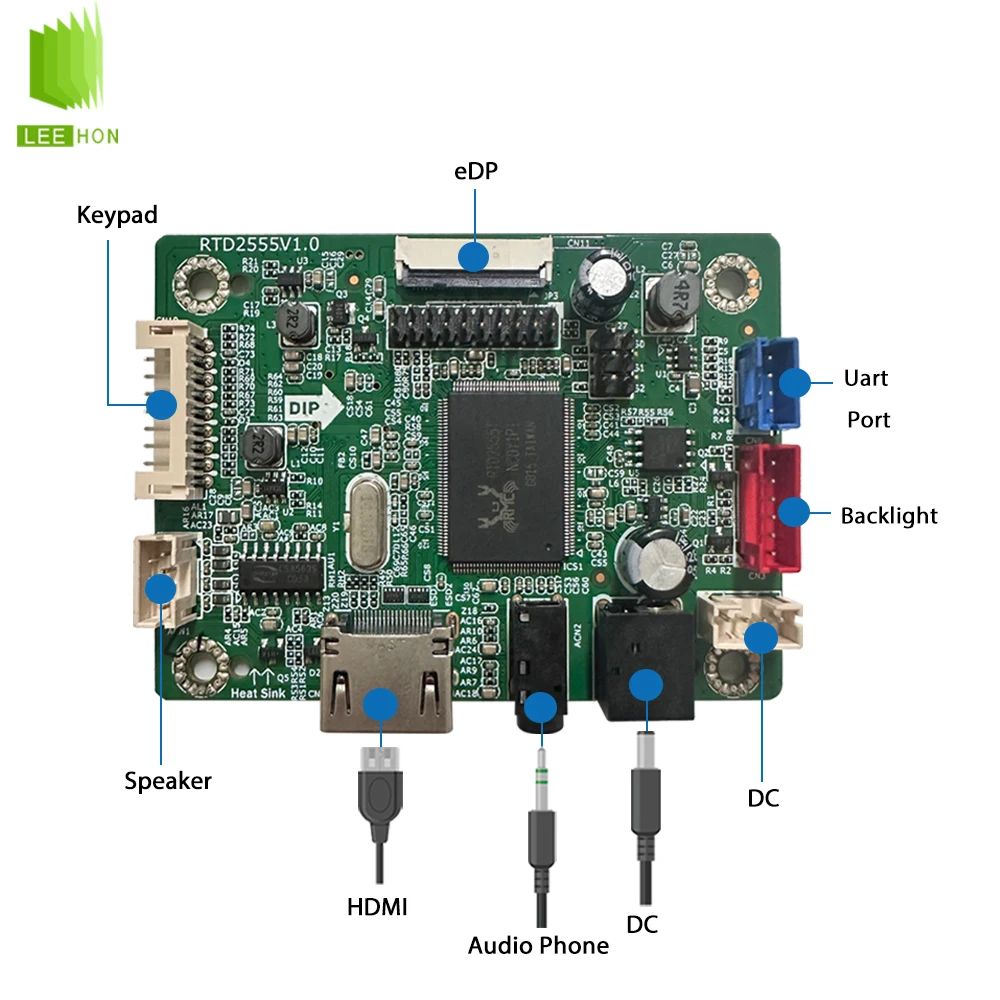 Support 1920*1200 LCD EDP to HD-MI Small Control Board 12V DC Input Single HD MI Compact Driver AD Board