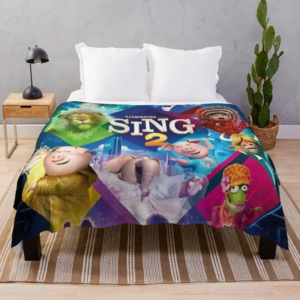 

Movie Sing 2 Throw Blanket Polar anime Giant Sofa Cute Plaid Blankets