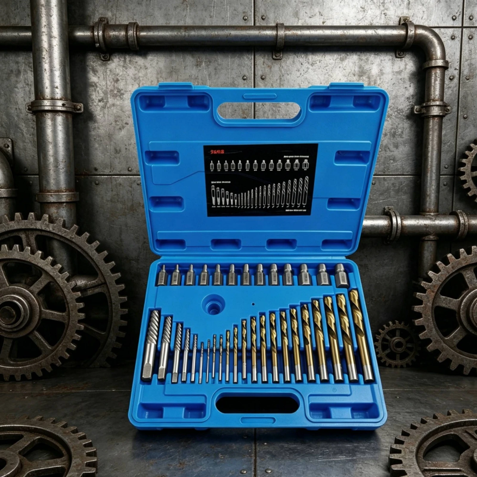 49 Pieces Nut Extractor Drill Bit Set Multi-Purpose Broken Screw Extractor Kit Hex Screw Removal Tool Set High Hardness view 4
