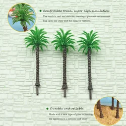 200PCS 3CM Miniature Palm Trees Model Diy Making Coconut Plant Plastic Toys Architecture Building/Railway Train Layout Diorama
