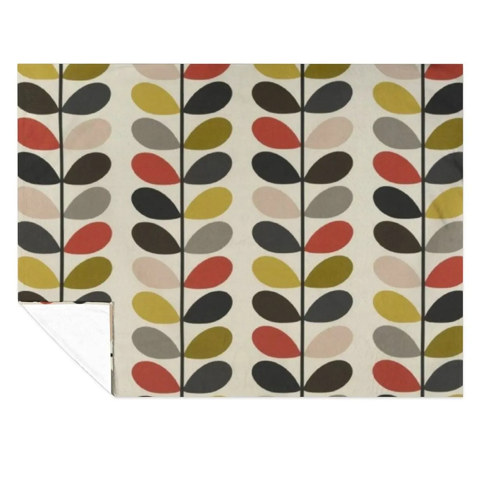 

orla kiely multi stem,kiely pattern, orla kiely design,colorful multi stem ,No.2, Throw Blanket Picnic Blankets