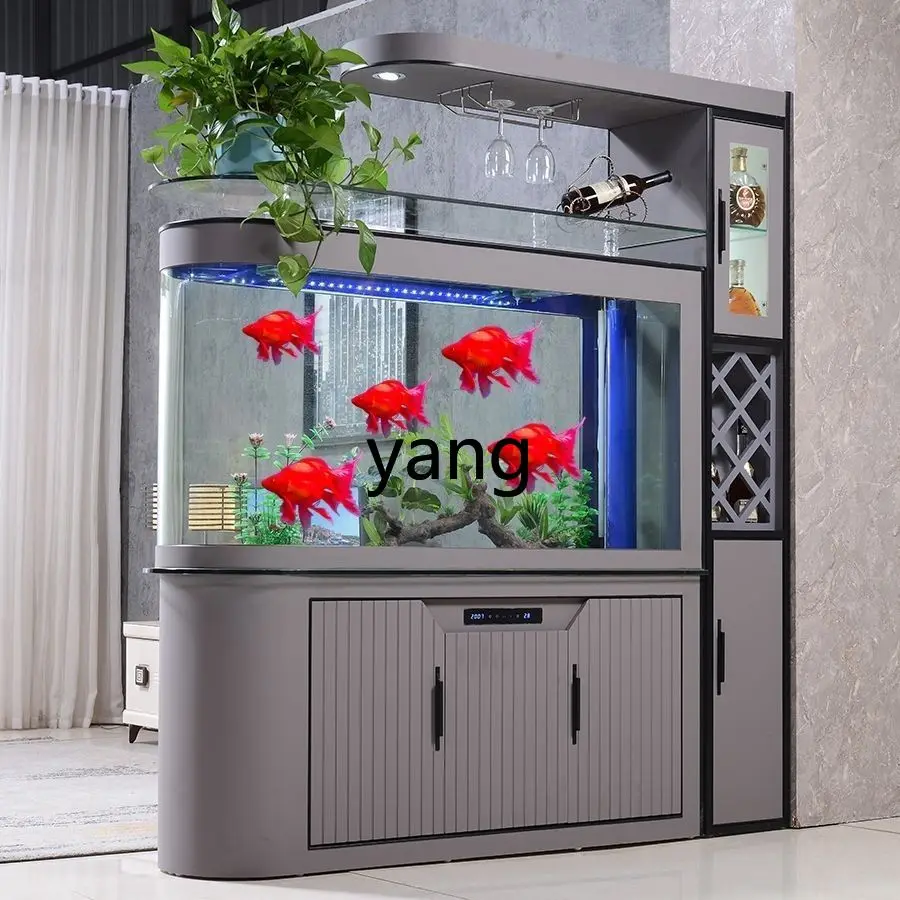 

LTT light luxury living room fish tank wine cabinet screen partition household ecological aquarium