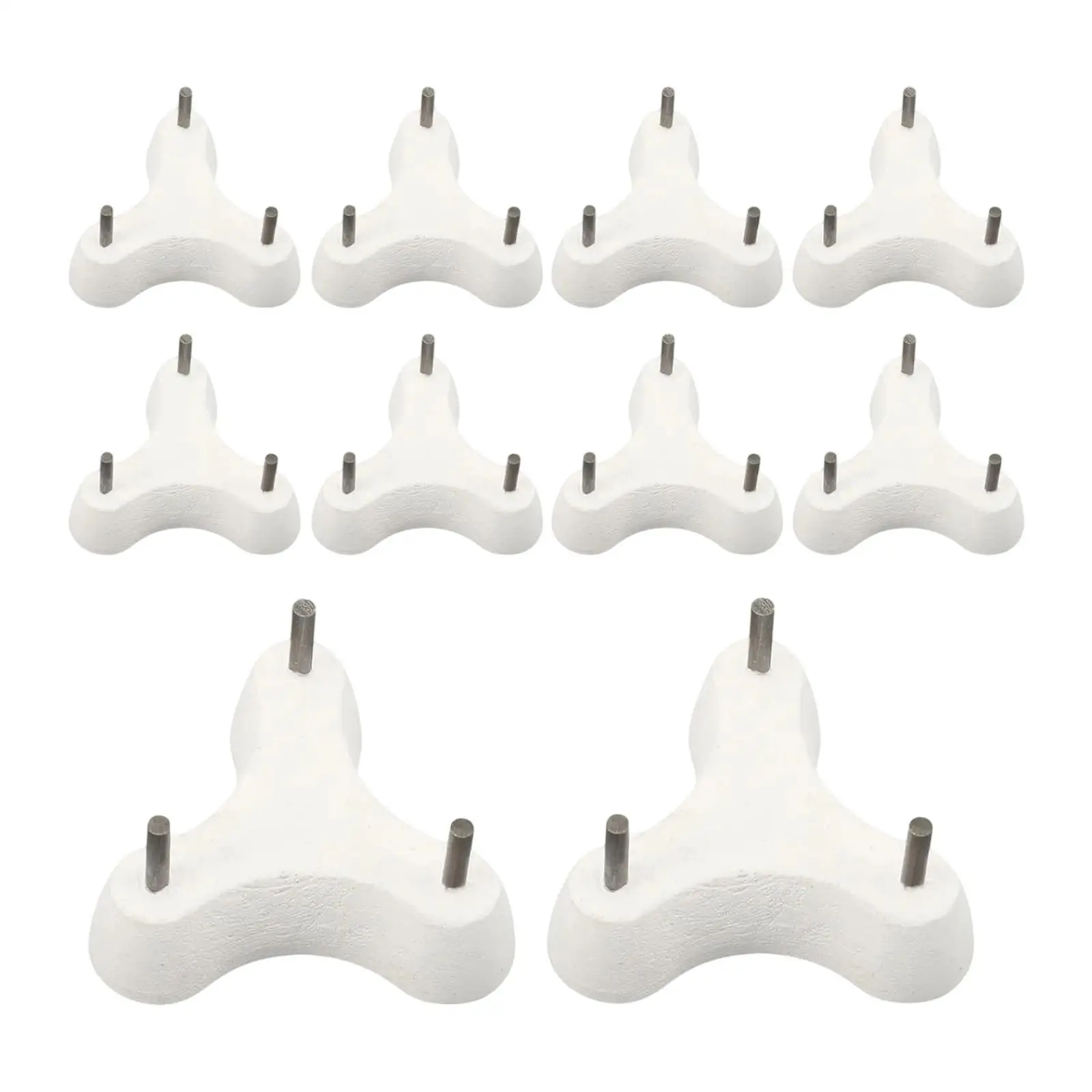 

Durable Pottery Pointed Stilts Three Point Tripod White Metal Alloy for Kilns Firing High Temperature Ceramics