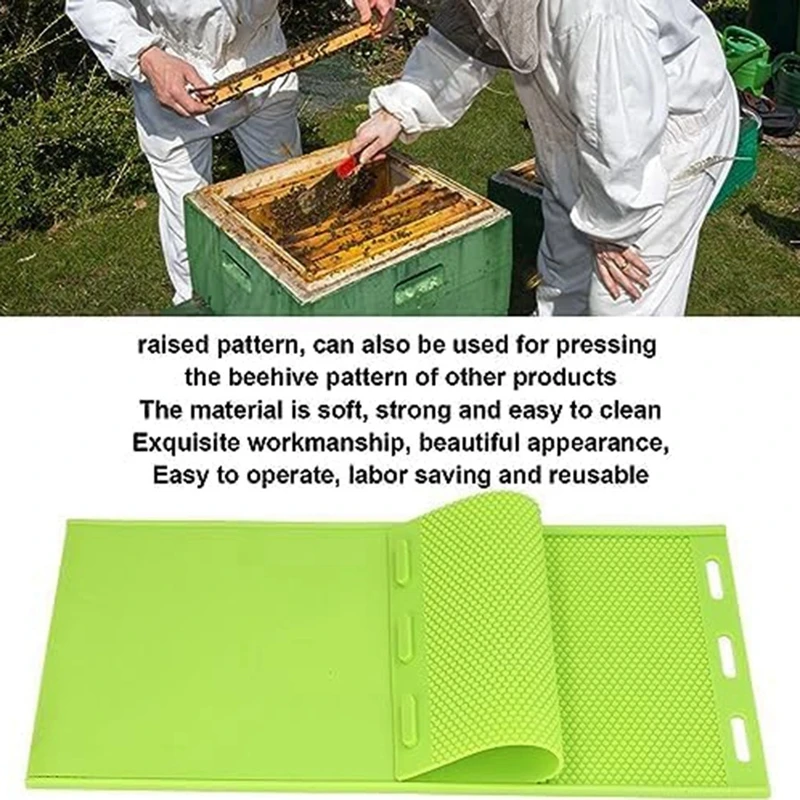 5.4mm Silicone Beeswax Sheet Mold, Beeswax Foundation Stamper Mold Beekeeping Equipment Nest Foundation