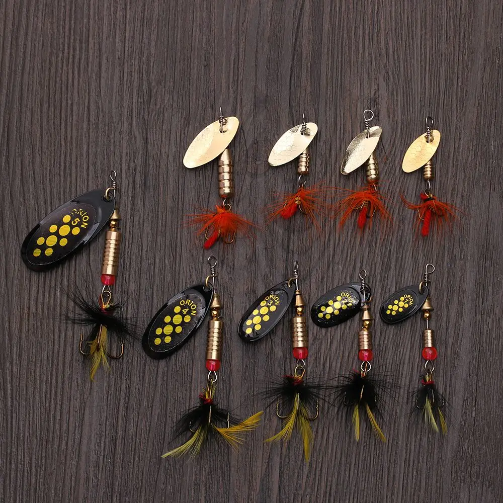

1Pc New Metal Durable Fishing Lure Spoon Spinner Crank Bait Treble Hook