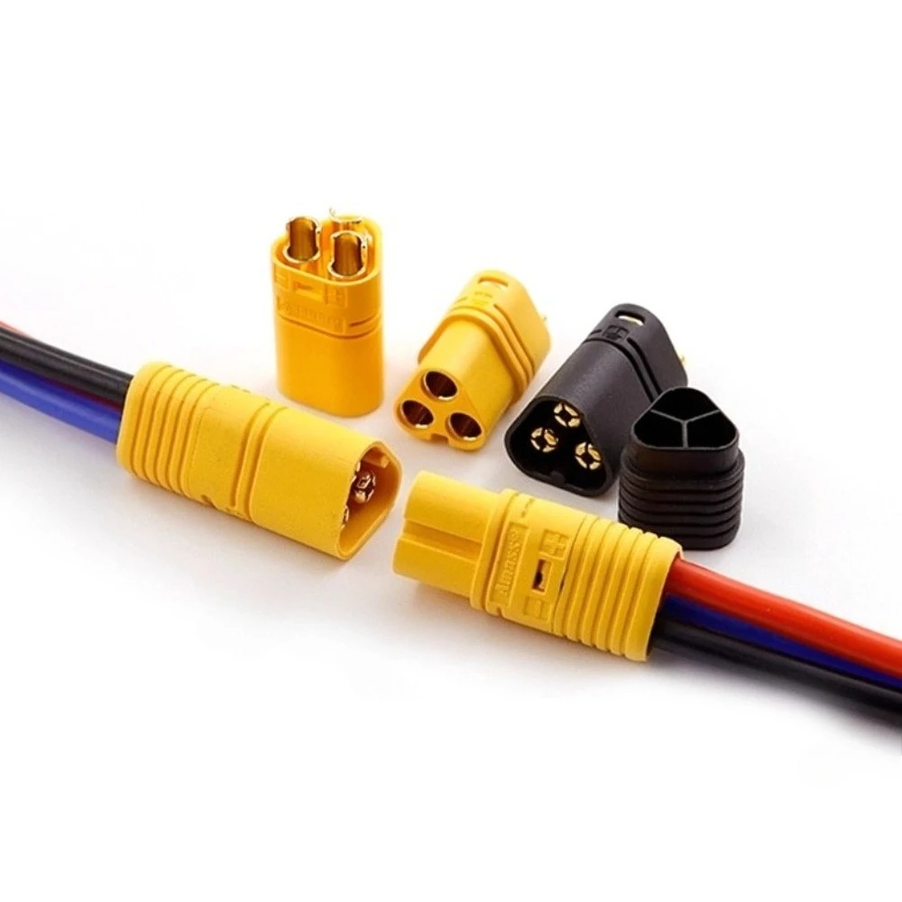 MT60 Cable Connector MT60-M/F Male Female Plug Cable 3 Pin 10cm/20cm/30cm 12AWG Silicon Wire 30A for RC Lipo Battery FPV Drone