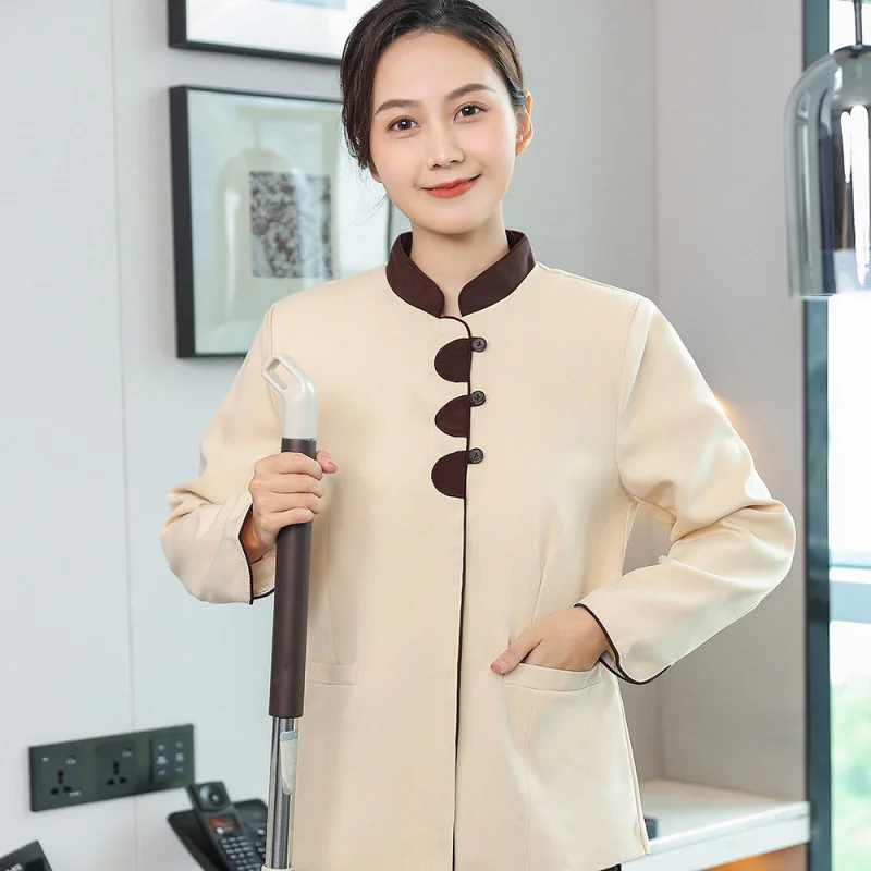 

Long Sleeve Cleaning Uniform for Hotel Rooms, Guesthouses, Property Management, Hospitals, and Shopping Mall FloorsPACleaner's A