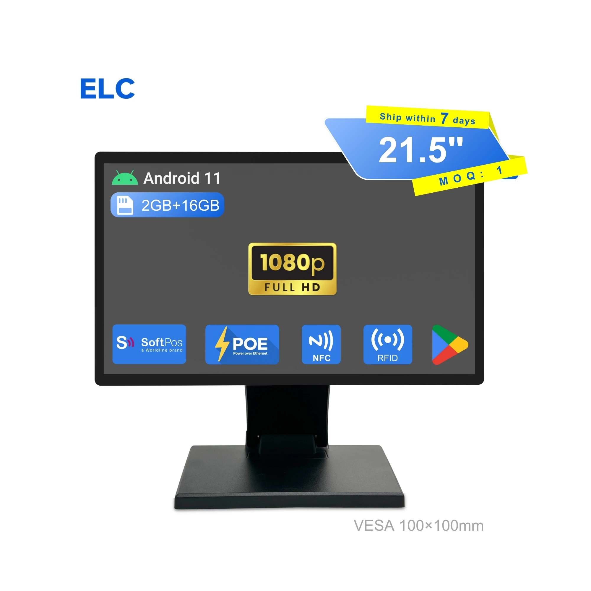 

21.5 Inch TouchScreen Tablet With Restaurant Ordering Android 11 Tablet Pos Software for Retail & Restaurants Without Software