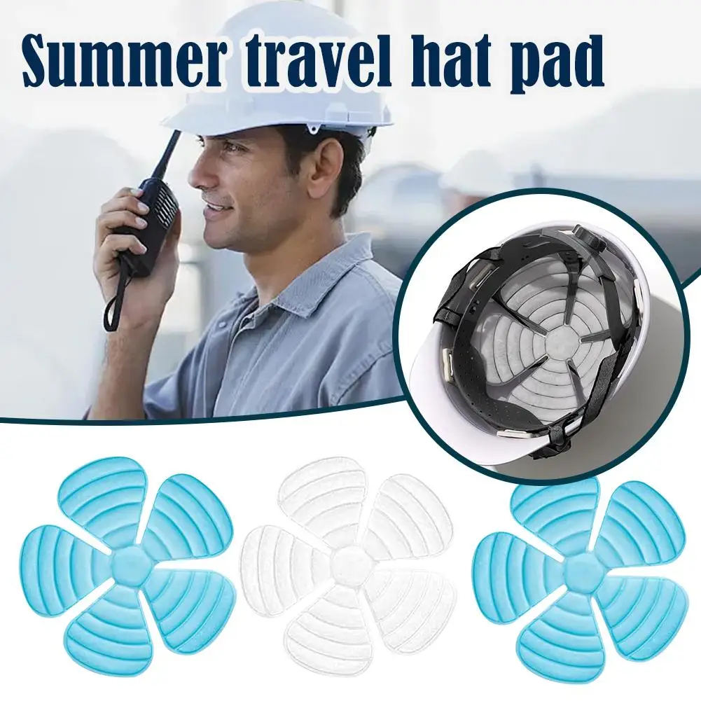 Wielokrotnego użytku Summer Travel Cooling Ice Mat Liner Helmet Cool Pad dla pracownika na świeżym powietrzu z dobrą wydajnością chłodzącą do jazdy na rowerze B6B3