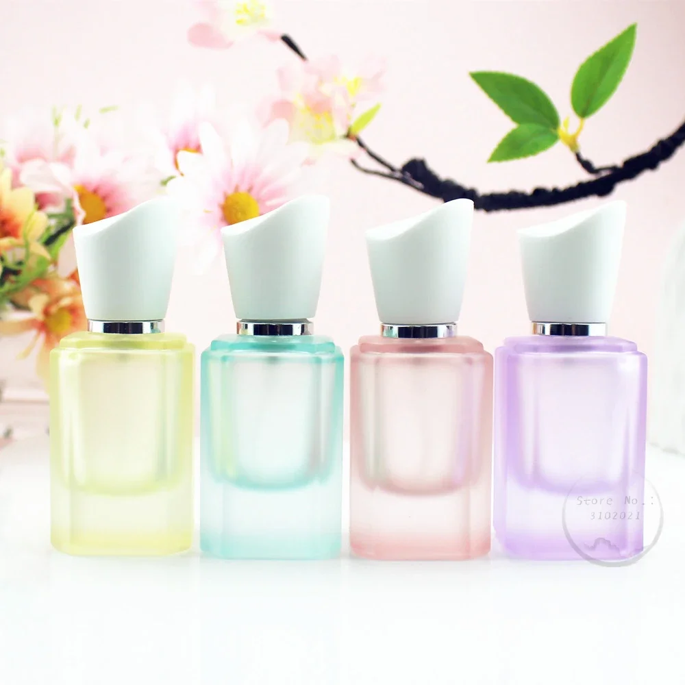 30ml Glass Perfume Bottles Spray Bottling Screw Cap Travel Portable Perfume Bottle Frosted Macaron Color Glass Perfume Bottle