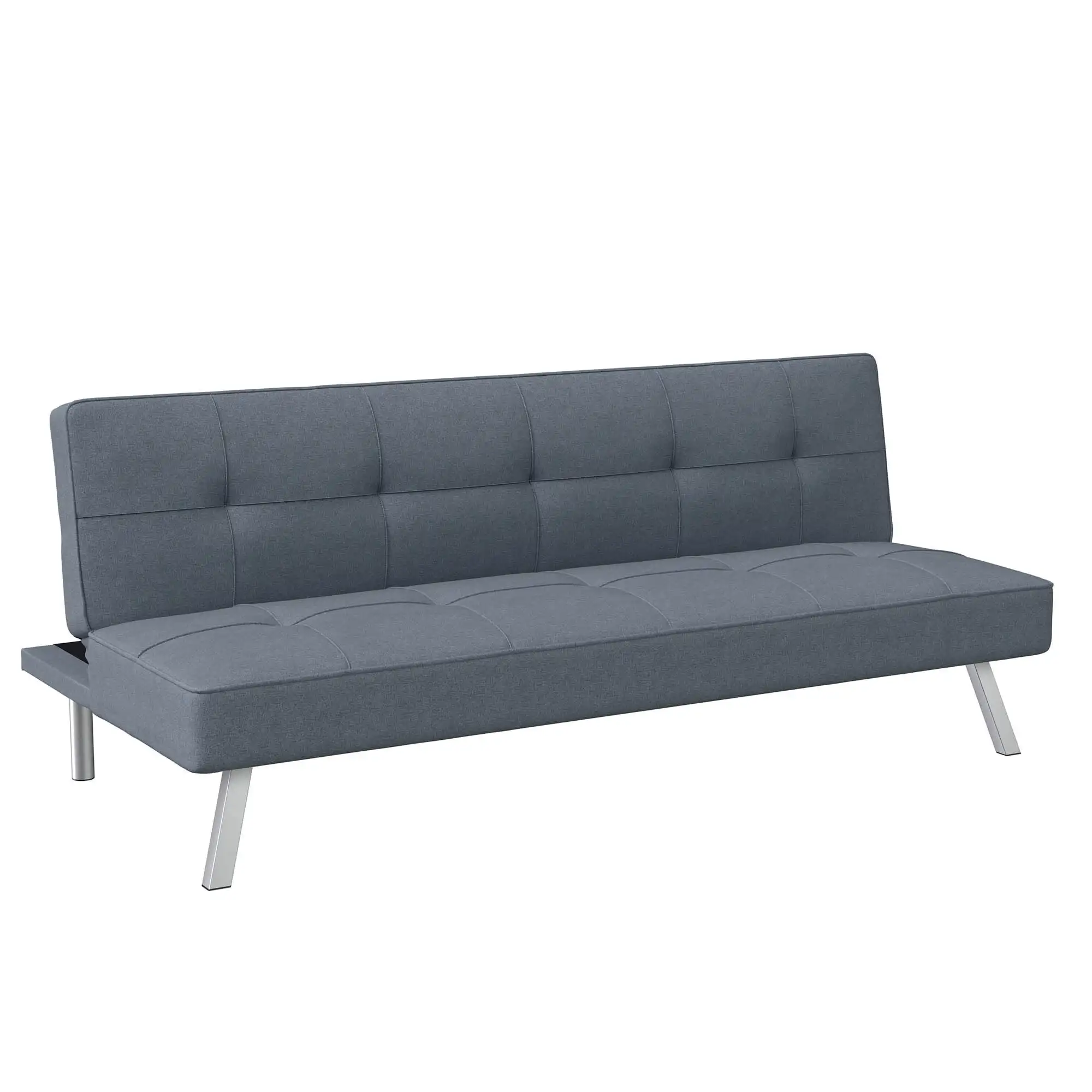 Chelsea Modern Full Futon, Light Gray Fabric