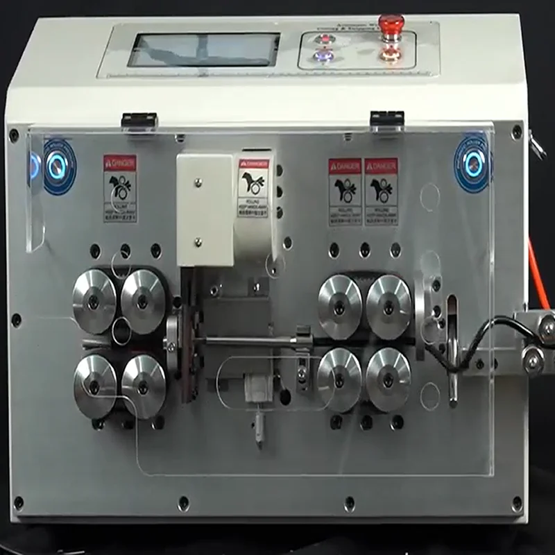High Speed SWT608 YHT5 round Sheath Double Wire Layer Peeling Machine with 8 Wheels for Inner And Outer Layer Peeling