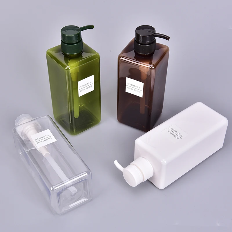 1pcs High-capacity 650ml Push Type Lotion Bottle Cosmetics Pump Dispenser Empty Shampoo Shower Gel Storage Container Plastic Jar