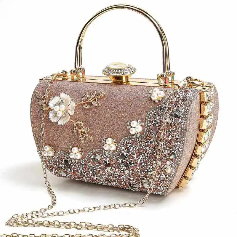 Imagem -03 - Cristal Flor Embreagem de Casamento para Mulheres Bolsa de Noiva Bolsas de Diamante Designer de Luxo Jantar Coquetel Nova Chegada 2023