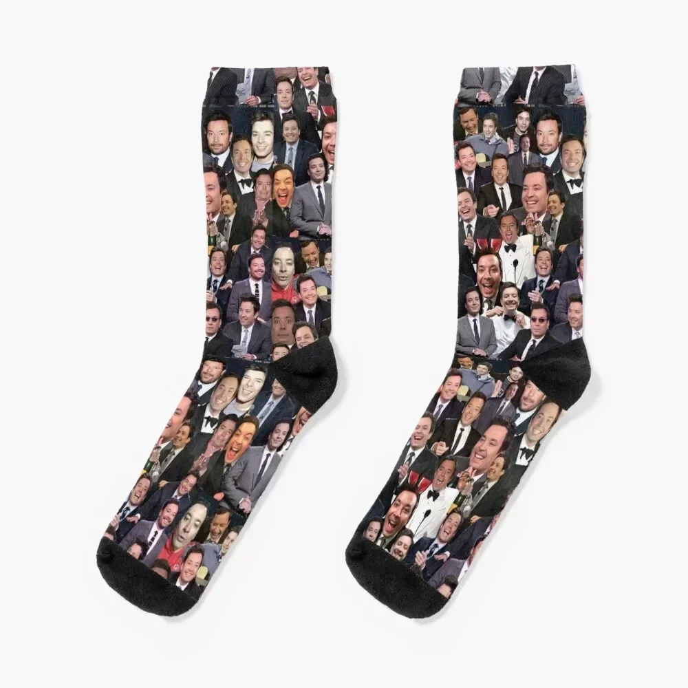 

Jimmy Fallon Collage Socks Children's FASHION Lots winter thermal Men Socks Luxury Brand Women's
