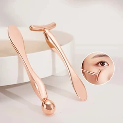 2Pcs Face & Eye Massager Set Facial Firming Eliminate Eye Bags Metal Massage Wand Eye Cream Applicator Women Skin Care Tools