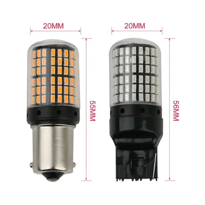 1PCS 3014 144SMD Canbus 1156 BA15S P21W BAU15S PY21W 1157 BAY15D P21/5W T20 W21W 7440 W21/5W 7443 LED Bulb For Turn Signal Light