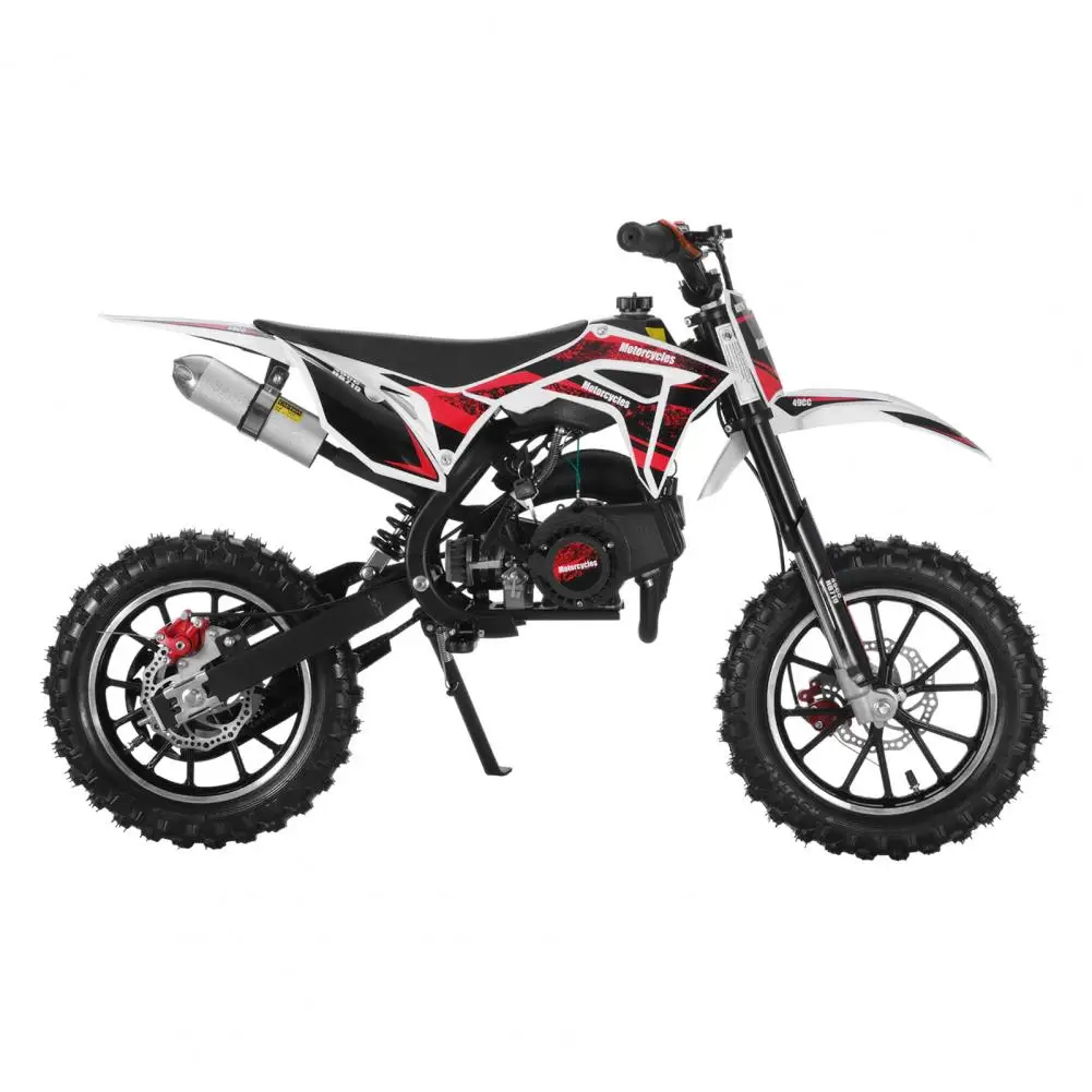

49cc 2-Stroke Kids Dirt Bike, Gas Power Motocross, Off Road Mini Motorcycle, Children Pocket Motorbike with Front Rear Disc Brak