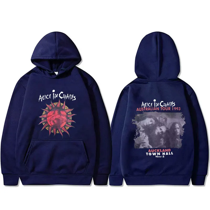 Customization Rock Band Alice In Chains Tour 1993 Hoodie Men Women Casual Fleece Cotton Tracksuit Men's Gothic Punk Oversized Pu