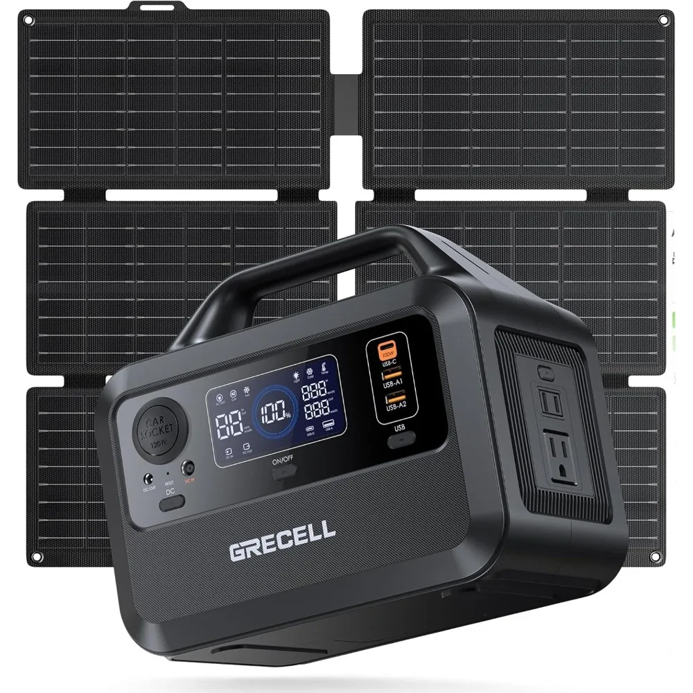 

Солнечный генератор с солнечной панелью мощностью 40 Вт в комплекте, портативная электростанция емкостью 230 Втч, быстрая зарядка 1,5 часа, (напряжение переменного тока (600 Вт)