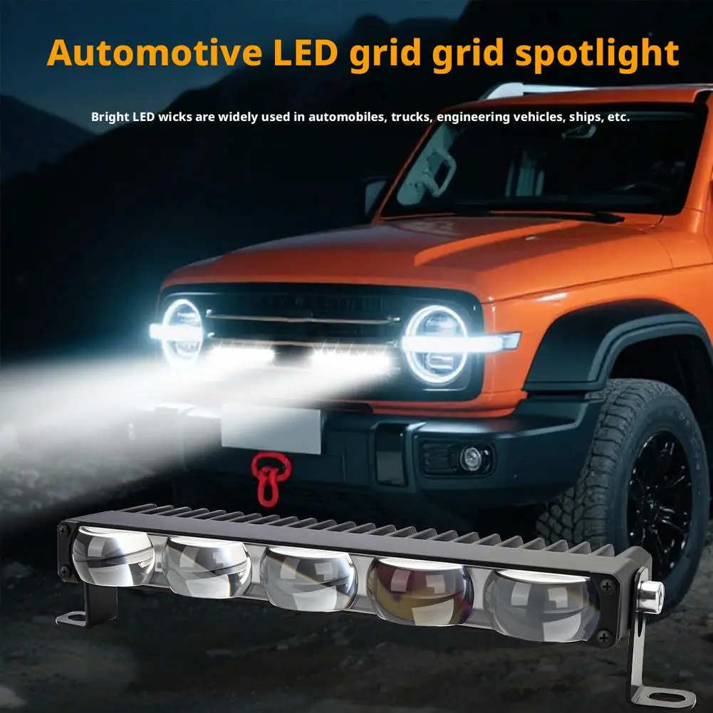 1Set Car Grille Lights Car Grille Light Lens 3 Beads High Brightness Spotlight Motorcycle Off-road Vehicle Spotlight LED Light