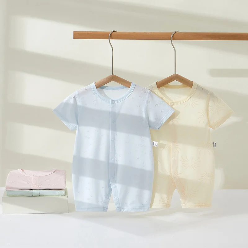 

Комбинезоны с принтом, летние тонкие модные милые комбинезоны с короткими рукавами, универсальные повседневные и свободные комбинезоны