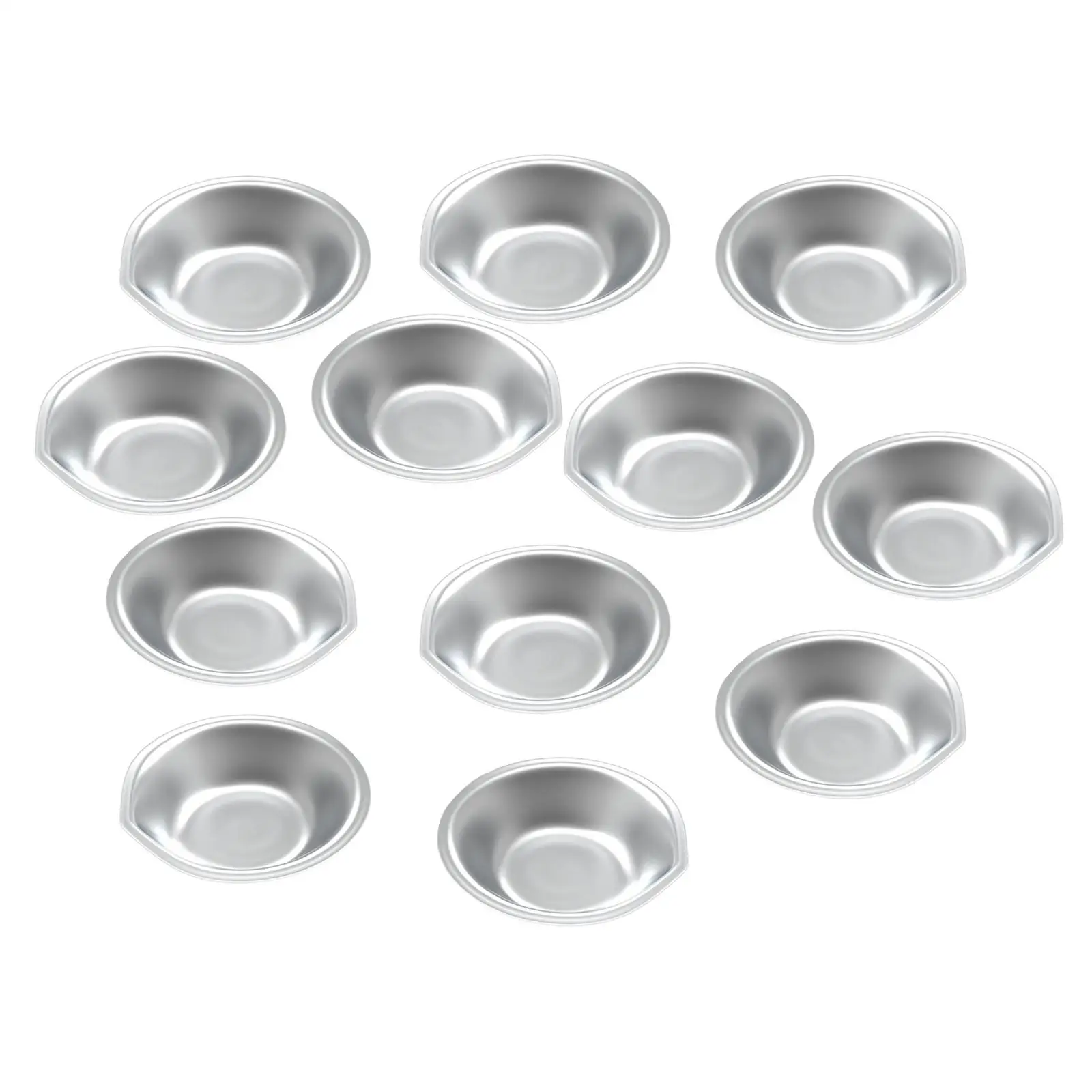 12pcs  Stainless Steel Small Round Paint Tray Watercolours Paint Mixing  Tray Painting Color  for Home